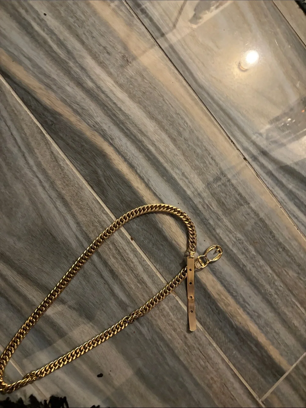 CHANEL Gold Chain Link Belt